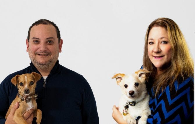 Josef Mass, eCommerce director (left), and Alexa Neumann, veterinary sales representative (right) (Photo courtesy of Pet King Brands). 