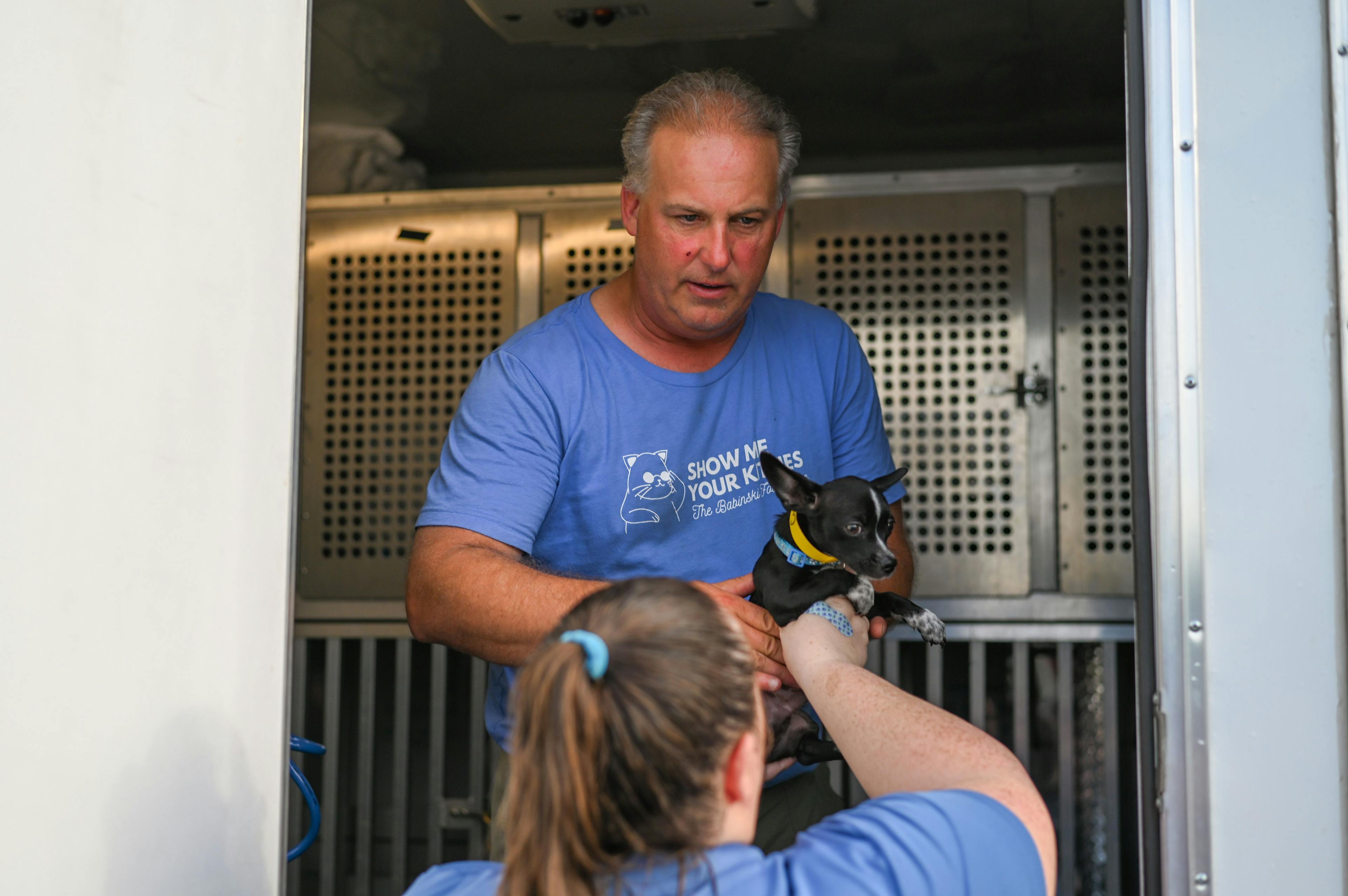 The Babinski Foundation transported 54 rescue dogs to its shelter in Minnesota. 